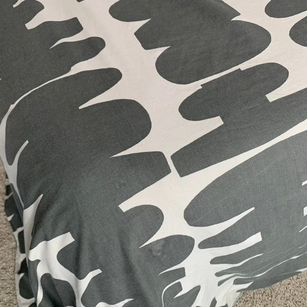 West Elm King Totem Duvet Cover Modern Rare
